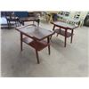 Image 1 : 2 Mid Century  End Tables 23" x 28" x 19"