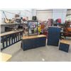 Image 1 : 4 pc Bedroon Suite; Dresser 61" x 17" x 29" + Mirror 38" x 27" , Dresser 52" x 31" X 17" , Night Tab