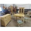 Image 1 : 7 Pc Dining Room Suite; Buffet 36" x 48" x 18" , China Cabinet 66" x 48" x 18" , Table 30" x 50" x 3