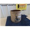 Image 1 : 4 Gal Salt Glazed Crock with Bird - Cracked