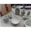 Image 3 : Porcelain Tea Set with Clock & Vase