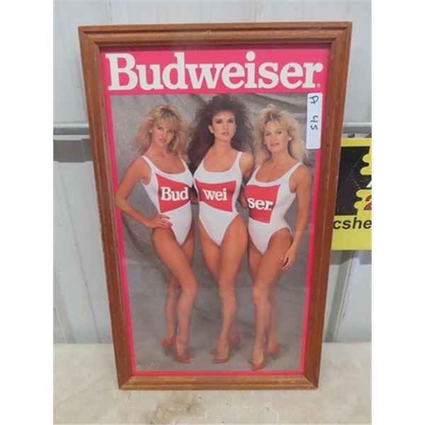 Budweiser Framed Poster 16" x 27"