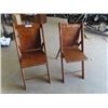 Image 1 : 2 Vintage Wooden Folding Chairs