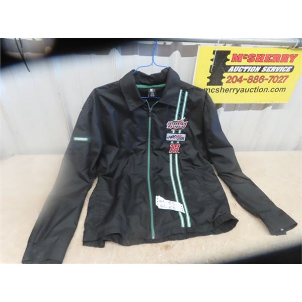 Joe Gibbs Racing Jacket Wind Breaker with Interstate Battery Sz LG - not worn