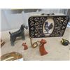 Image 2 : Ornaments, Chalkware, Brass, Wooden Carved Duck, Ashtray plus more