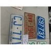 Image 2 : 5 License Plates & Veedol Metal Display