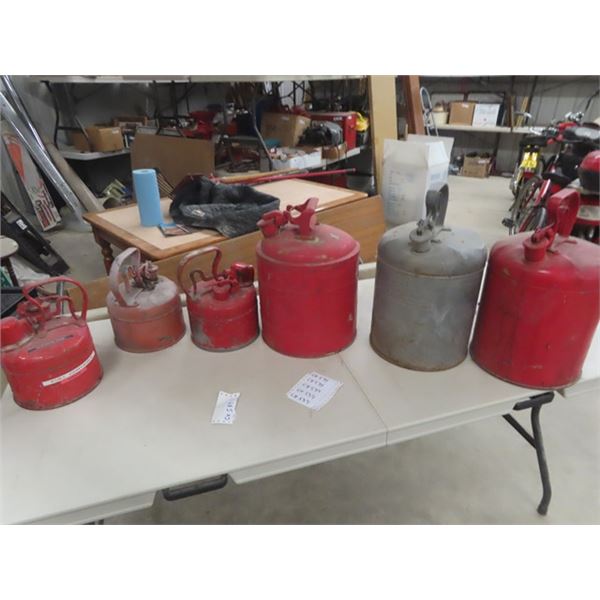 6 Metal Gas Cans