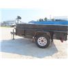 Image 1 : Bumper Hitch Utility Trailer, 5 Hole Rim 15" Tires 5' x 8' with Wooden Ramps & Hand Winch - Have TOD