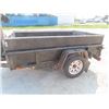 Image 2 : Bumper Hitch Utility Trailer, 5 Hole Rim 15" Tires 5' x 8' with Wooden Ramps & Hand Winch - Have TOD