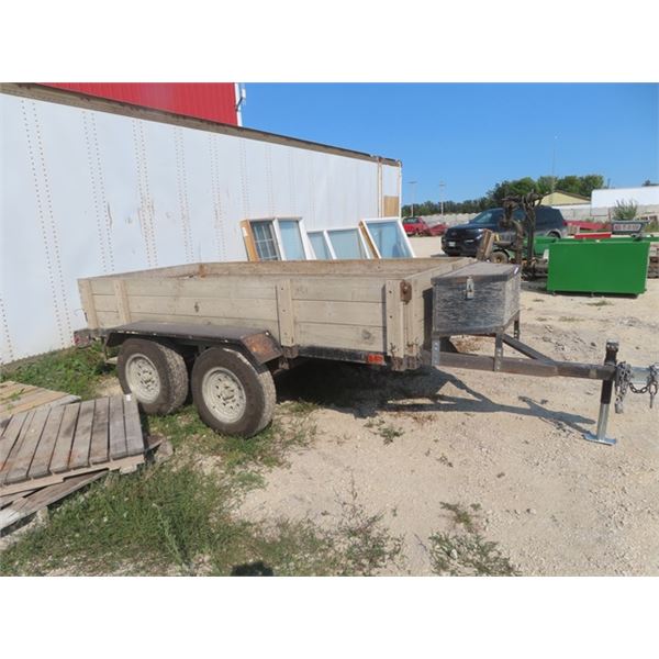 Bumper Hitch Tandem Utility Trailer/Flat Deck , Stacked Sides,  5 Hole 14 " Tire, 58" x 120"  - Have