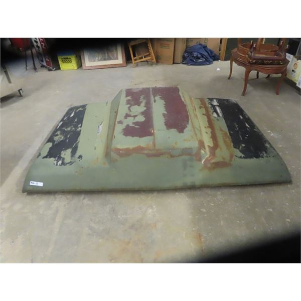 70's Ford Hood  Modified with Air Riser off a Pick Up Truck
