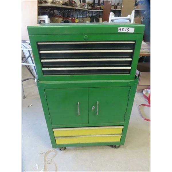 Metal Top + Bottom Tool Cabinet Painted John Deere Colors