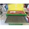 Image 3 : Metal Top + Bottom Tool Cabinet Painted John Deere Colors