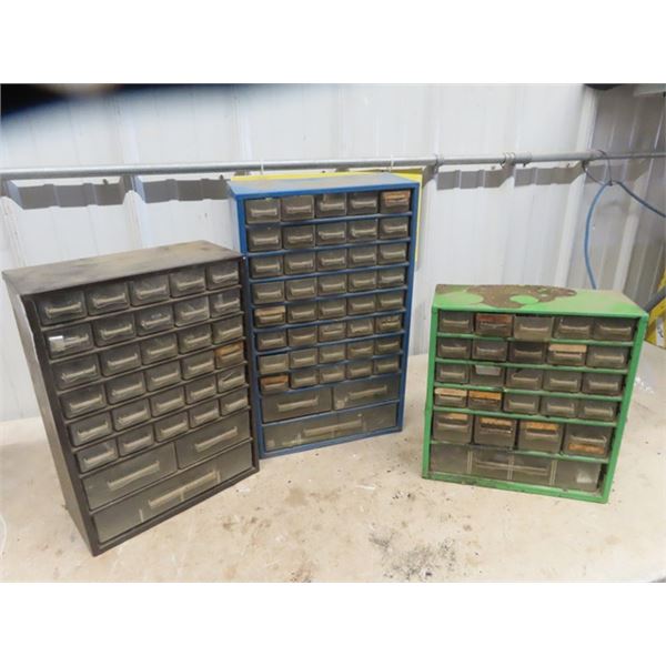 3 Organizers all Full ; Nuts, bolts, Screws, Hardware, Automotive related