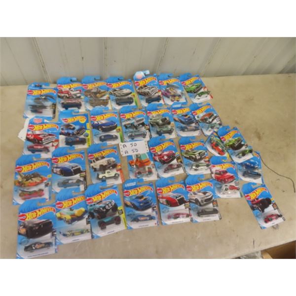 30 Hot Wheels Including Batman Plane