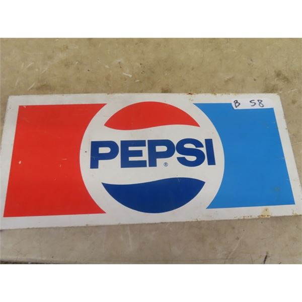 Metal Pepsi Sign 10" x 22"