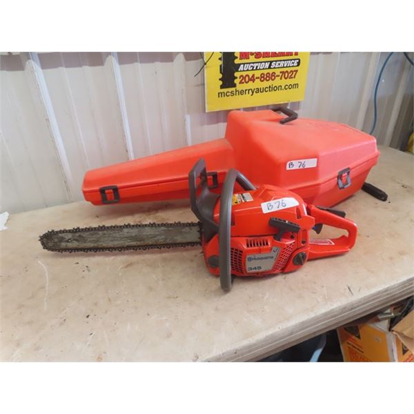 Husqvarna 345 Chainsaw & Case - Works