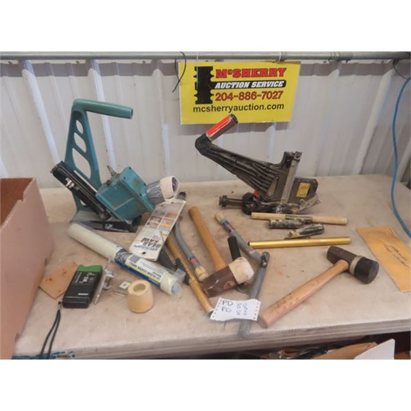 Flooring Tools; Nailer, Roller Moisture Tester
