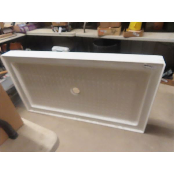 New Stand Up Shower Stall with Floor, Glass Door, Shower Head + Accessories