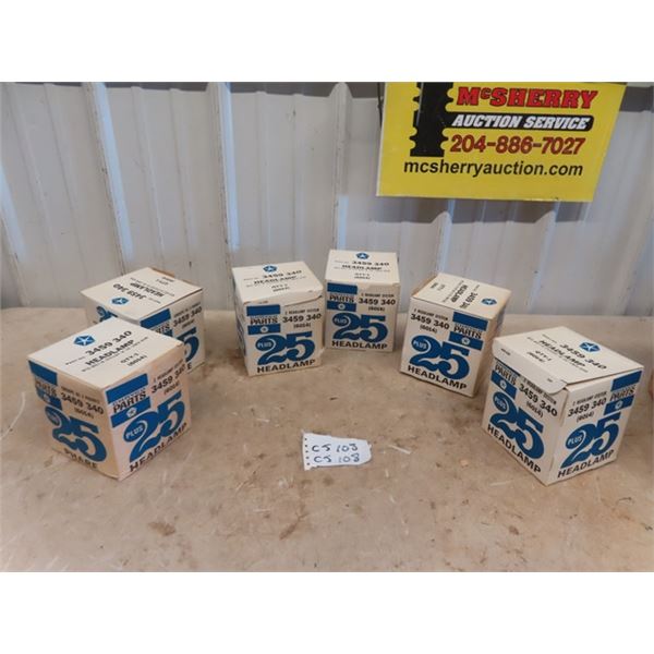 6 New Old Stock Chrysler Headlights