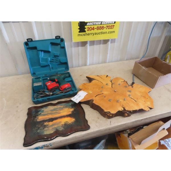 Makita 9.6 Impact & Wooden Picture Clock