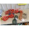 Image 1 : 8 Extension Cords & Trouble Light