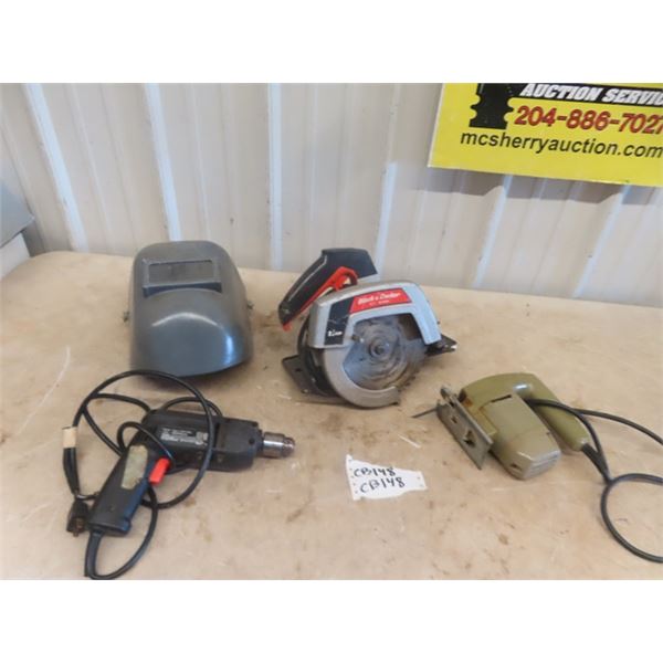 Power Circular Saw, Jig Saw, Drill, Welding Helmet & Belt Sander