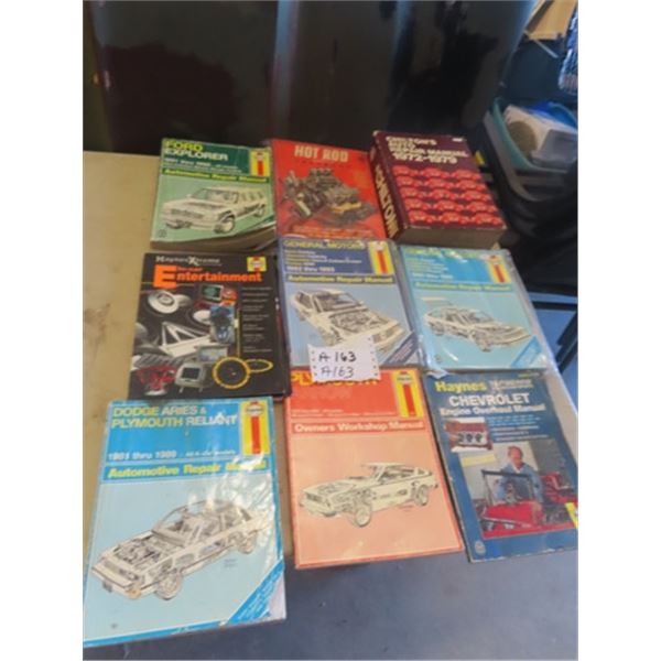 9 Haynes Auto Manuals