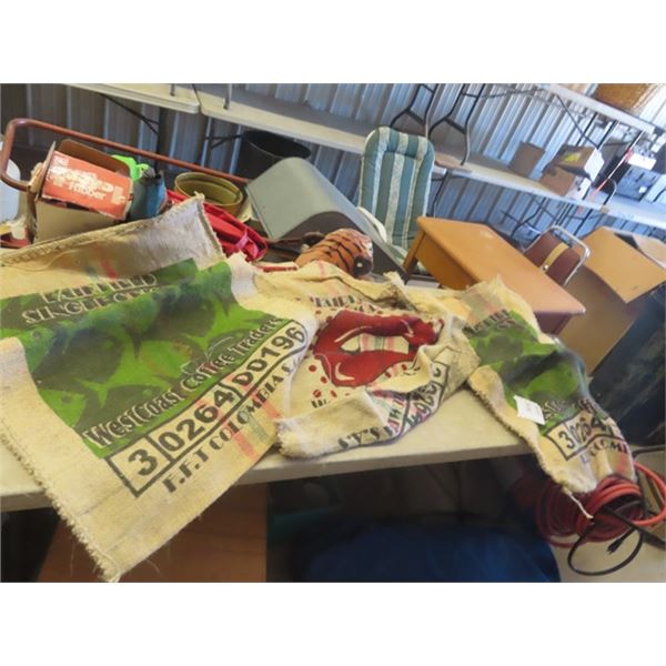 4 Burlap Coffee Bags