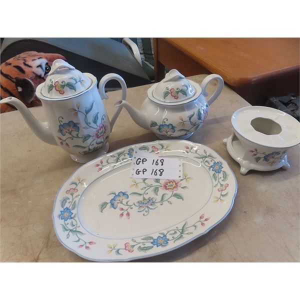 Villeroy + Boch Tea Pot, Coffee, Tray & Warmers
