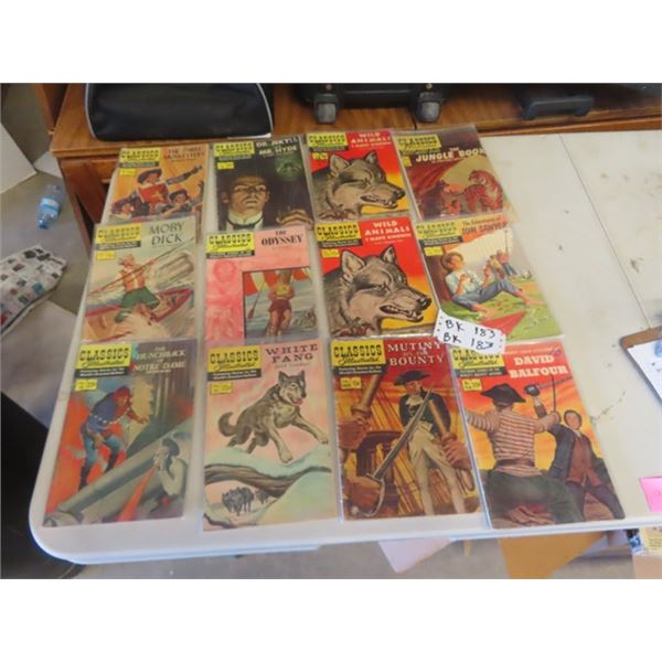 12 Classic Illustrated Comics $0.15 -$0.25