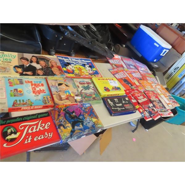 Mini Brix, Games, Puzzles - some Vintage, Wheaties Box with Nascar