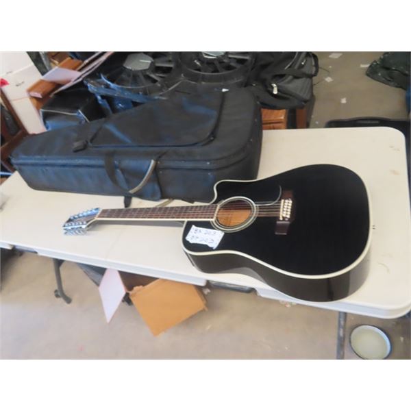 Takamina 12 String Electric Acoustic Guitar with Pre Amp & Soft Case