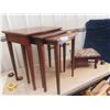 Image 1 : Set of 3 Nesting Tables & Ottoman