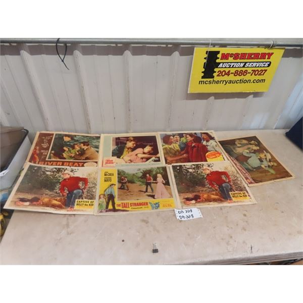 (7) 1950's Movie Posters ; Billy the Kid, Snake Pit plus others