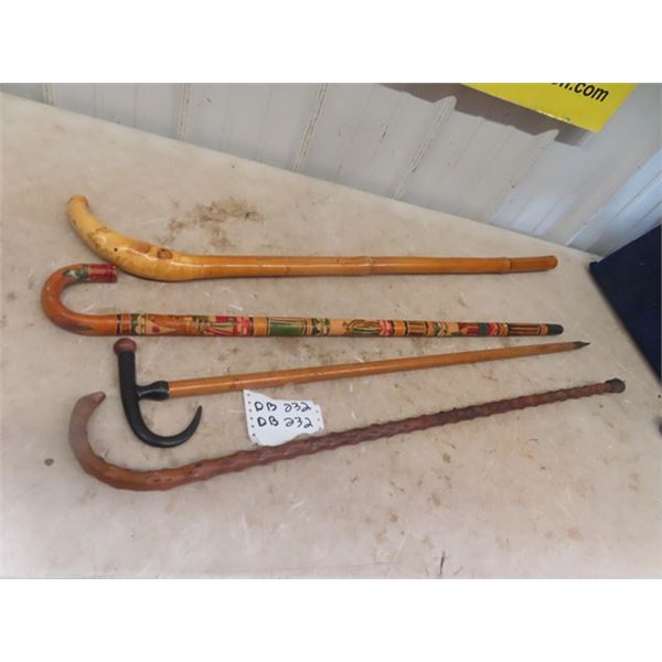 4 Walking Canes