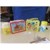Image 1 : 2 Metal Lunch Kits with Thermos ; 1) Sesame Street 1979 - Aladdin, 1) Pink Panther - Thermos