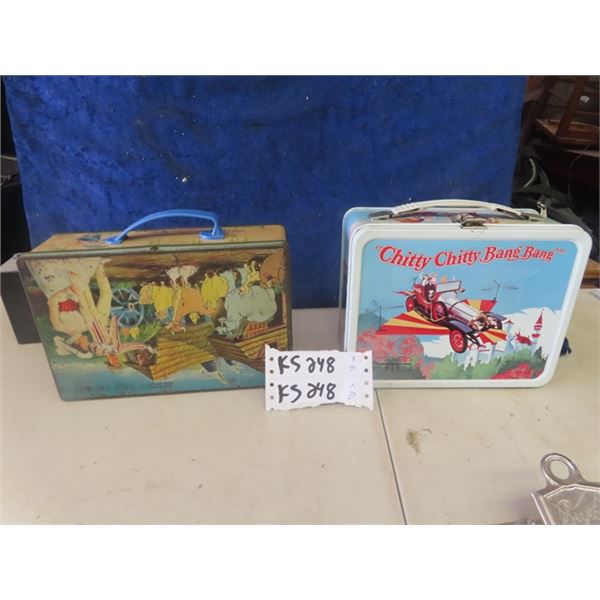 2 Metal Lunch Kits; 1) 1968 Chitty Chitty Bang Bang - Thermos, 1) Walt Disney Mary Poppins - Eagle