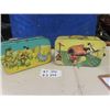 Image 1 : 2 Metal Lunch Kits by Dibujito; 1) Hana Barbara Flintstones, 1) Warner Bros Bugs Bunny
