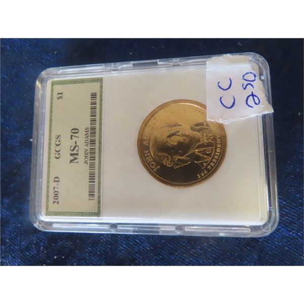 2007 John Adams $1 Collector Coin USA