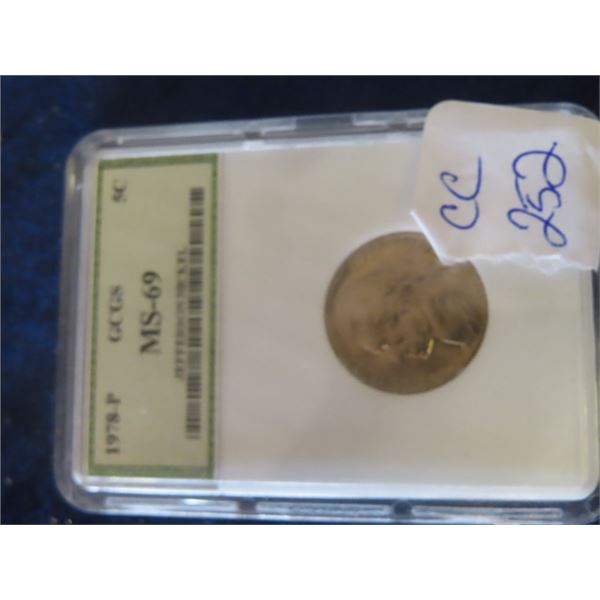1978 5 cent Jefferson Collector Coin USA