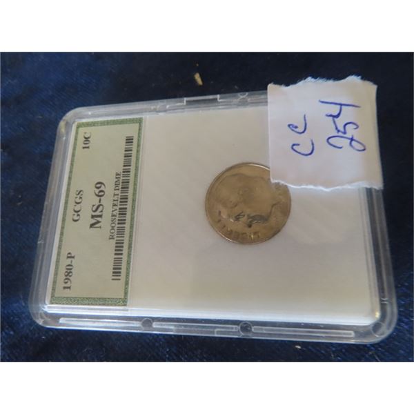 1980 10 cent Roosevelt Collector Coin USA