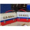 Image 3 : 3 Metal Lunch Kits; 1) Railway - Ohio Arts, 2) Us Mail