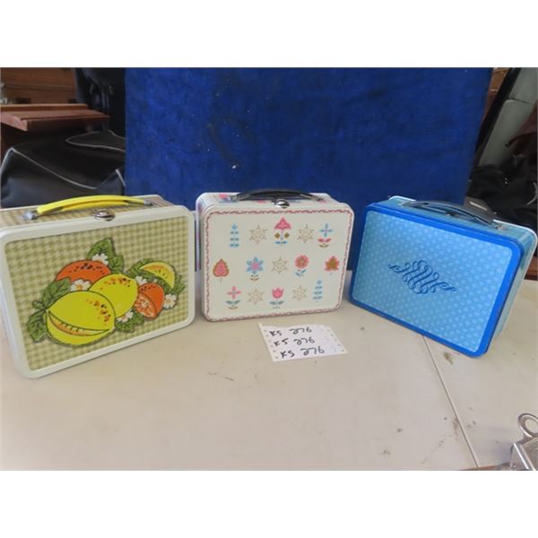 3 Metal Ohio Art Lunch Kits