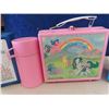 Image 3 : 3 Plastic Lunch Kits with Thermos; 2) Holly Hobbie Aladdin, 1) 1981, 1) ? , 1) My Little Pony - 1986