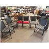 Image 1 : 6 Patio Chairs with Cushions & Table 37" x 61"