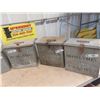 Image 2 : 6 Galvanized Lock Boxes Label Dominion of Canada 11.5" x 12" x 9"