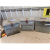 Image 3 : 6 Galvanized Lock Boxes Label Dominion of Canada 11.5" x 12" x 9"