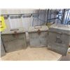 Image 3 : 6 Galvanized Lock Boxes Label Dominion of Canada 11.5" x 12" x 9"