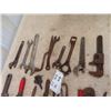Image 2 : Old Wrenches ; Monkey , Pipe, Opened, Saw setter, Small Vice